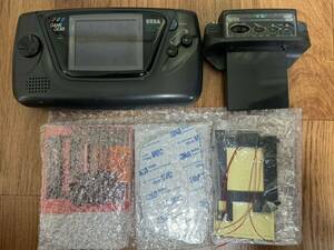 故障要修理品 LCD交換キッドとTVチューナー付 GAMEGEAR HGG-3210 本体のみ⑤