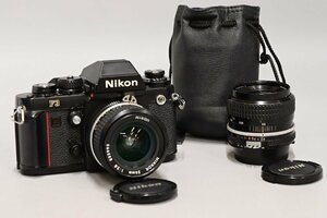 【美品】 Nikon ニコン F3 アイレベル Ai-S 28mm F2.8 Ai 35mm F2.8 フィルムカメラ 一眼レフ マニュアルフォーカス 広角レンズ 標準レンズ