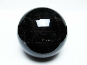 誠安◆超レア最高級天然モリオン 純天然 黒水晶 丸玉 87mm [T572-9681]