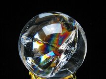 誠安◆超レア最高級超美品天然虹入りヒマラヤ水晶丸玉 24mm [T317-4082]_画像3