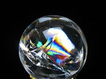 誠安◆超レア最高級超美品天然虹入りヒマラヤ水晶丸玉 24mm [T317-4082]_画像2