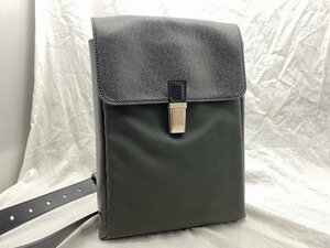 ■綺麗【LOUIS VUITTON ルイヴィトン タイガ・レザー ナイロン M30892 サラトヴPM アルドワーズ 斜め掛け ショルダーバッグ】HO-9043