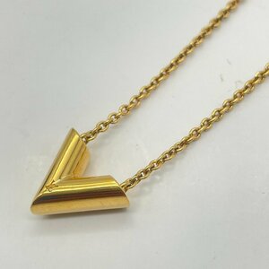 ω美品【LOUISVUITTON ルイヴィトン ネックレスエセンシャルV M61083 アクセサリー ゴールド Gold メンズ レディース GP金具】TK1527