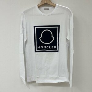 ω綺麗【MONCLER モンクレール ワッペン ロゴ クルーネック ロングTシャツ ホワイト White SizeM トップス ロンT カットソー】KH11032