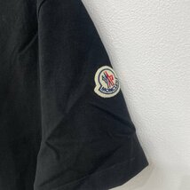 ω美品【MONCLER モンクレール LOGO T-SHIRT Black メンズカットソー トップス 男性 F20918C79310 Tシャツ 半袖カットソー】KH11178_画像4