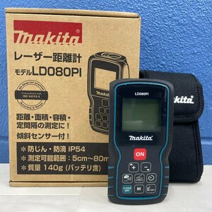 α綺麗【MAKITA マキタ 電動工具 現場工具 作業道具 建設用機械 建築道具 距離計 傾斜センサー DIY レーザー距離計 LD080PI 】TK1854