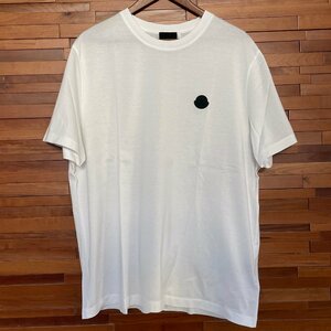 ω美品【MONCLER モンクレール MAGLIA T-SHIRT 切替Tシャツ ホワイト サイズ：XXL G10918C7B310 カットソー トップス Tシャツ】KH11380