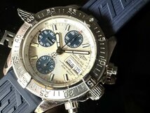 〓【BREITLING ブライトリング スーパーオーシャン クロノグラフ A13340 腕時計 白文字盤 自動巻き 純正ベルト付き メンズ】HO9433_画像1