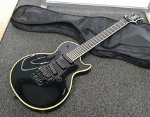 ＄希少【 ESP Edwards エドワーズ エレキギターブラック Floyd Roseトレロモ付き 1ボリューム 3ピックアップ ギター 楽器 】KH10913_画像1