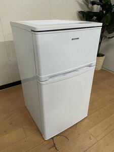 §【アイリスオーヤマ / IRIS OHYAMA 2ドアノンフロン冷凍冷蔵庫 AF81-W ホワイト 21年購入 81L 耐熱トップテーブル 一人暮らし】P02005