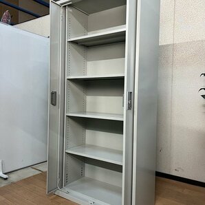 §短期間のみ使用【綺麗 JOIFA331 SS-307M LGY マジック扉書庫 鍵付き オフィスキャビネット 事務用品 書類収納庫 ロッカー】P02091の画像5