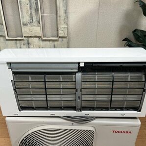 §綺麗【 TOSHIBA / 東芝 ルームエアコン2022年購入 RAS-G221DT（W) 主に6畳 2.2kw 単相100V 大清快 G-DTシリーズ】P02160の画像6