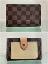 ★超綺麗！【Louis Vuitton ルイヴィトン ポルトフォイユ・ジュリエット N60380 ダミエ クレーム ピンク コンパクトウォレット】NA00432_画像3