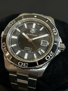 * great popularity![TAG HEUER TAG Heuer WAK2110 Aquaracer kyali bar 5 self-winding watch men's body arm around 19. black face Date ]NA00656