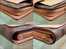 ★超綺麗！【Louis Vuitton ルイヴィトン ポルトフォイユ・ジュリエット N60380 ダミエ クレーム ピンク コンパクトウォレット】NA00432_画像6