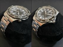 ★大人気！【TAG HEUER タグホイヤー WAK2110 アクアレーサー キャリバー5 自動巻き メンズ 本体 腕回り19㎝ 黒文字盤 デイト】NA00656_画像5