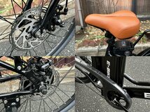 #店頭展示 試乗車【THE ONE E-BIKE 電動アシスト自転車 ブラック シマノ7段変速 専用バッテリー 充電アダプター 取扱説明書付】NA00562_画像8