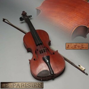 DS479 時代物 J.T.L.工房 LE PARISIEN フランス製 美杢 虎杢 バイオリン・ヴァイオリン 全長59.9cm 重399g ケース付 弦楽器