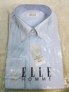 未使用 大丸購入 エル オム ELLE HOMME シャツ ブルー 39-80 定価6600円