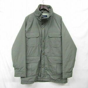 80s USA製 サイズ？ Woolrich 長袖 マウンテン ジャケット 中綿 無地 グレー ウールリッチ 古着 ビンテージ 3F0610