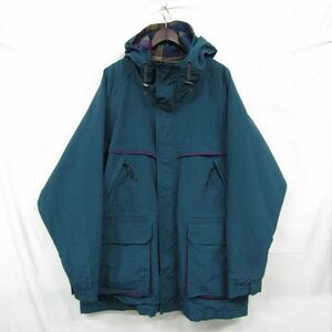 80s USA製 ビックサイズ XL Woolrich マウンテン パーカー ナイロン ジャケット エメラルドグリーン ウールリッチ 古着 ビンテージ 3F1012