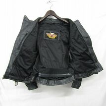 本革 サイズ WOMEN’S S HARLEY DAVIDSON レザー ライダース ジャケット プロテクター ブラック ハーレー 古着 ビンテージ 3F1403_画像3