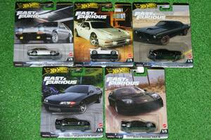 ホットウィール PREMIUM ワイルド・スピード FAST & FURIOUS 5台セット（AE86 Trueno, Ford RS200, AAR Cuda, Skyline GT-R R32, NSX-R）