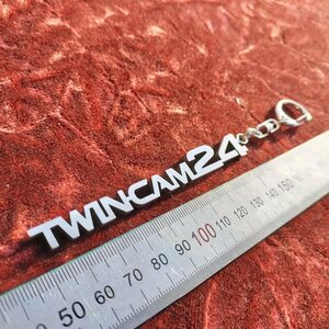 TWINCAM24タイプ　キーホルダー　マークⅡ　エンブレム　クレスタ　ソアラ　レトロ　当時物　昭和　リアル金属感　ステンレス製