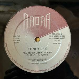 US盤　12” Toney Lee Love So Deep RDR-12004 エレクトロディスコ