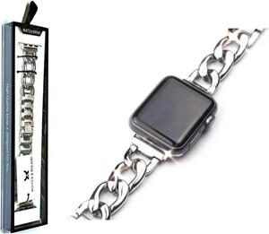 [ unused goods ]Royce&Roland Apple watch chain belt ( silver / stainless steel ) stylish wristwatch band bracele (38/40/41mm)