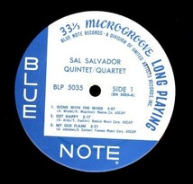 75年 US10インチ！UA青白ラベル MONO盤 Sal Salvador Quintet / S.T.【Blue Note / BLP 5035】サル・サルヴァドール Frank Sokolov ジャズ_画像2