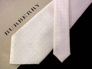 5G0464[ super bargain sale ]* Burberry [ Logo go in ][BURBERRY] necktie * formal white 