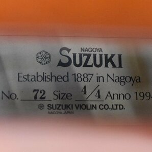 Σ0894 現状品 Suzuki No.72 4/4 スズキ チェロの画像7