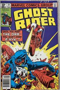 アメコミ Ghost rider #54 スパイダーマン 1980年 marvel マーベル リーフ ヴィンテージ ヴェノム venom 海外 アイアンマン ゴストライダー