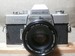 minolta SRT 101 MC ROKKOR-PF 1:1.7 f=50mm レンズ付き　動作確認済み