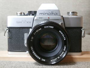 minolta SRT 101 MC ROKKOR-PF 1:1.7 f=50mm レンズ付き　動作確認済み