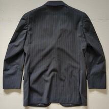 Ital Style　イタルスタイル　スーツジャケット　ストライプ　48　M　ウール100%　毛　ブラック　ウールテーラードジャケット　SUITS　紳士_画像4