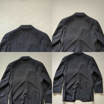Ital Style　イタルスタイル　スーツジャケット　ストライプ　48　M　ウール100%　毛　ブラック　ウールテーラードジャケット　SUITS　紳士_画像5