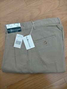 新品 デッドストック 90s ビンテージ USA製 POLO RALPH LAUREN POLO CHINO ポロラルフローレン 2タック チノパンツ PLETED JEAN W32L34