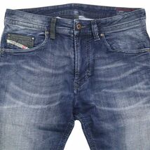 DIESEL ディーゼル 【THAVAR-NE】USED加工★ ストレッチ スウェット デニム パンツ ジョグ ジーンズ Sz.30　メンズ　I4B00208_2#R_画像2