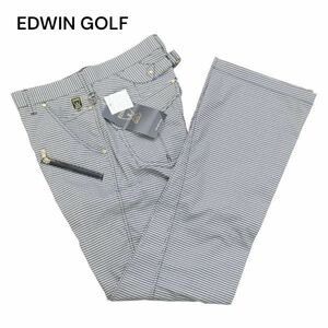 【新品 未使用】 EDWIN GOLF エドウィン ゴルフ KG512F ストレッチ フラップ シューカット トラウザー パンツ Sz.M　メンズ　I4B00229_2#R