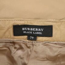 BURBERRY BLACK LABEL バーバリー ブラックレーベル 山羊革★ ゴート レザー 5P パンツ Sz.79　メンズ ベージュ　I4B00234_2#R_画像7