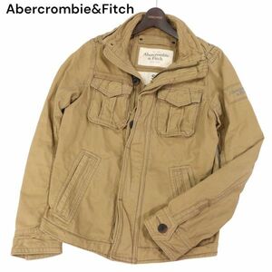 Abercrombie&Fitch アバクロンビー＆フィッチ 通年 ロゴ刺繍★ コットン ミリタリー ジャケット ブルゾン Sz.S　メンズ　I4T00271_1#O