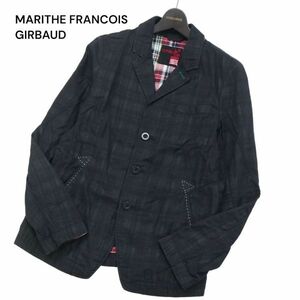 MARITHE FRANCOIS GIRBAUD マリテフランソワ ジルボー 通年 裏チェック★ デザイン テーラード ジャケット Sz.M　メンズ　I4T00294_2#O