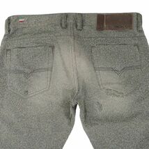 イタリア製★ DIESEL ディーゼル 【SAFADO 0807M】 ダメージ加工★ ストライプ ストレート デニム パンツ Sz.31　メンズ　I4B00281_2#R_画像6