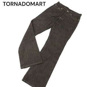 TORNADOMART トルネードマート 通年 ストレッチ ストライプ フレア ブーツカット パンツ Sz.S　メンズ 日本製　I4B00279_2#R