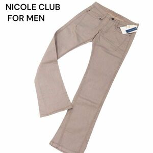 【新品】 NICOLE CLUB FOR MEN ニコルクラブ フォーメン ビット使い★ストレッチ シューカット ツイル パンツ Sz.44　メンズ　I4B00243_2#R