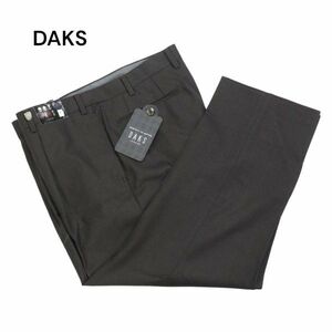 【新品 未使用】 DAKS LONDON ダックス ロンドン 通年 タック スラックス パンツ Sz.94　メンズ 日本製 大きいサイズ　I4B00231_2#R