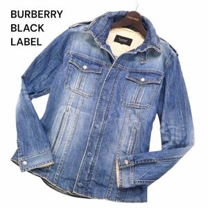 BURBERRY BLACK LABEL Burberry Black Label USED обработка * M-65 способ милитари Denim жакет G Jean Sz.M мужской I4T00328_2#O