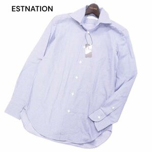 【新品 未使用】 ESTNATION エストネーション 通年★ 長袖 チェック シャツ Sz.38　メンズ 日本製 定価1.6万　I4T00325_2#C